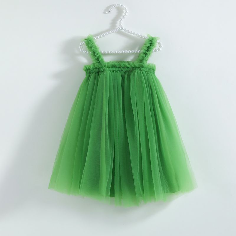Kinderkleidung Mädchen Strapsrock aus Netzstoff Kleid Prinzessinnenrock Tutu-Rock_voghion.com