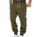 Men's Brushed Fleece Sweatpants With Cuffed Hem - Warm, Comfortable & Stylish Casual Workwear Pants_voghion.com