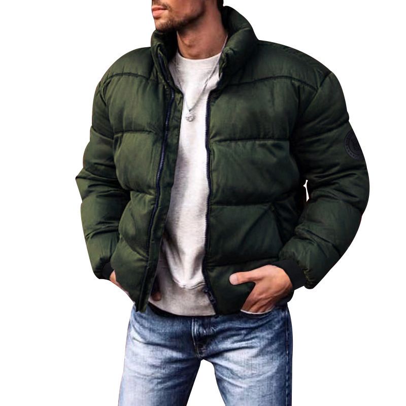 Giacca invernale imbottita da uomo - Cappotto trapuntato con collo alto | Parka antivento spesso_voghion.com