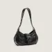 Women Y2K Fashion Shoulder Black PU Leather Underarm Ladies High Quality Handbags Hot Girls Armpit Bags Wallet_voghion.com