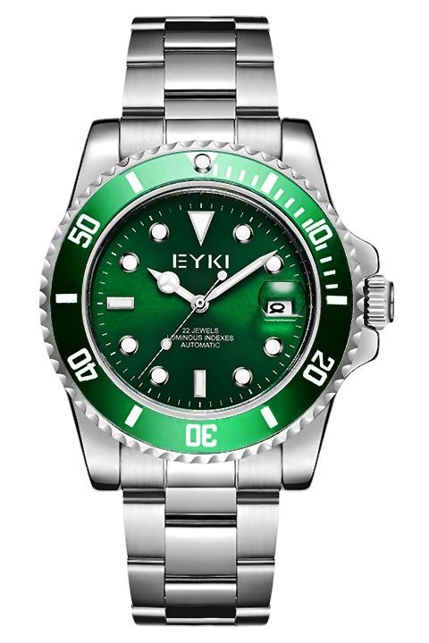 Herenhorloge Groen Water Ghost Kalender Waterdicht Volautomatisch Mechanisch Horloge Roestvrij Staal Casual Mode Heren Zakelijk Horloge_voghion.com