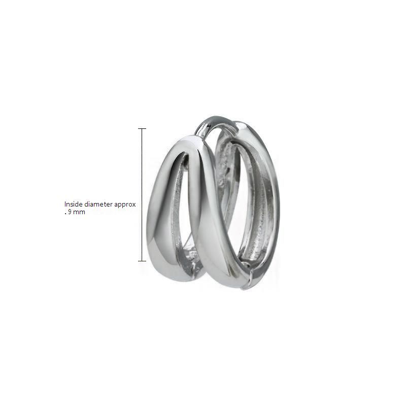 Double Hoop Earrings For Men & Women - Trendy Silver & Black Statement Earrings, Small & Large Sizes, Minimalist & Stylish Unisex Design_voghion.com