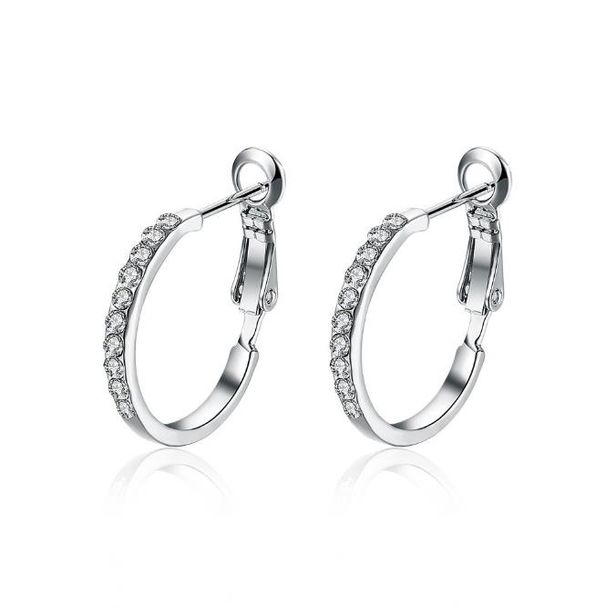 Designer Hoop Earrings Diameter Size 2.1CM/3.5CM Circle Elegant Big Earring Jewelry Gifts Women Trendy Inlaid Diamond Crystal For Women_voghion.com