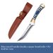 Authentisches Mehrzweckmesser im mongolischen Stil – Klinge aus Edelstahl für Fleisch und Obst mit Scheide aus PU-Leder (Griff blau/grün/rot)_voghion.com