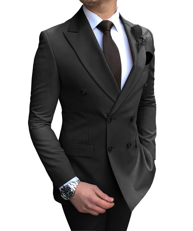 Miesten vaatteet Miesten puku Kaksiosainen miesten puku Casual Business puku miehille_voghion.com