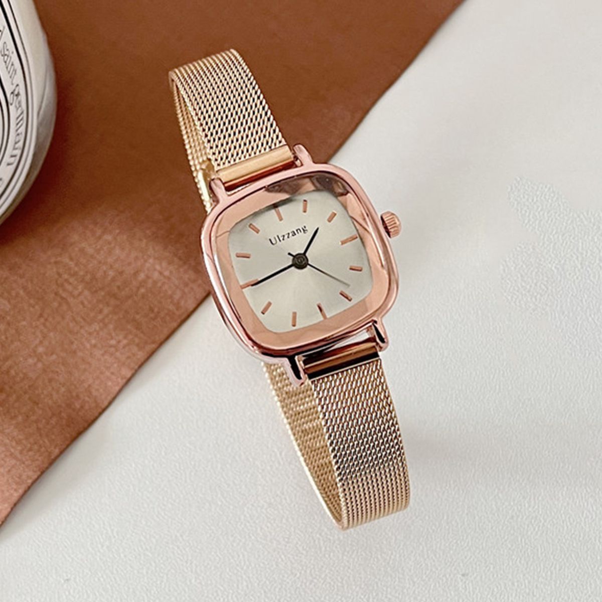 Women's Watches Small Candy Cube Women's Watch Simple And Thin Belt, Sentai Girls' Academy Style Retro Literary Lady's Watch_voghion.com