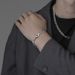 Light Luxury Retro Simple Design Punk Style Handcuffs Personality Versatile Titanium Steel Bracelet Cuban Chain Men's Bracelet_voghion.com