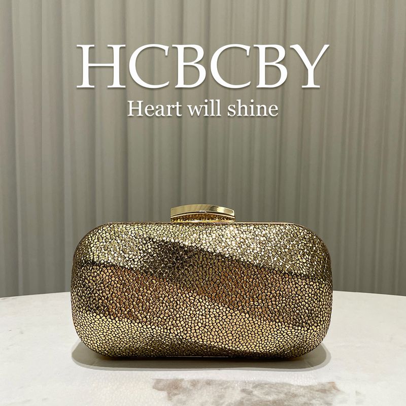 Gold Glitter Luxe Mini Clutch - Elegant Evening Bag For Women (Glamorous Wedding Purse, Fashionable Party Accessory)_voghion.com