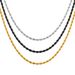 Personality Men's 2.5MM Fried Dough Twists Hip Hop Fashion Necklace Twist Rope Chain_voghion.com