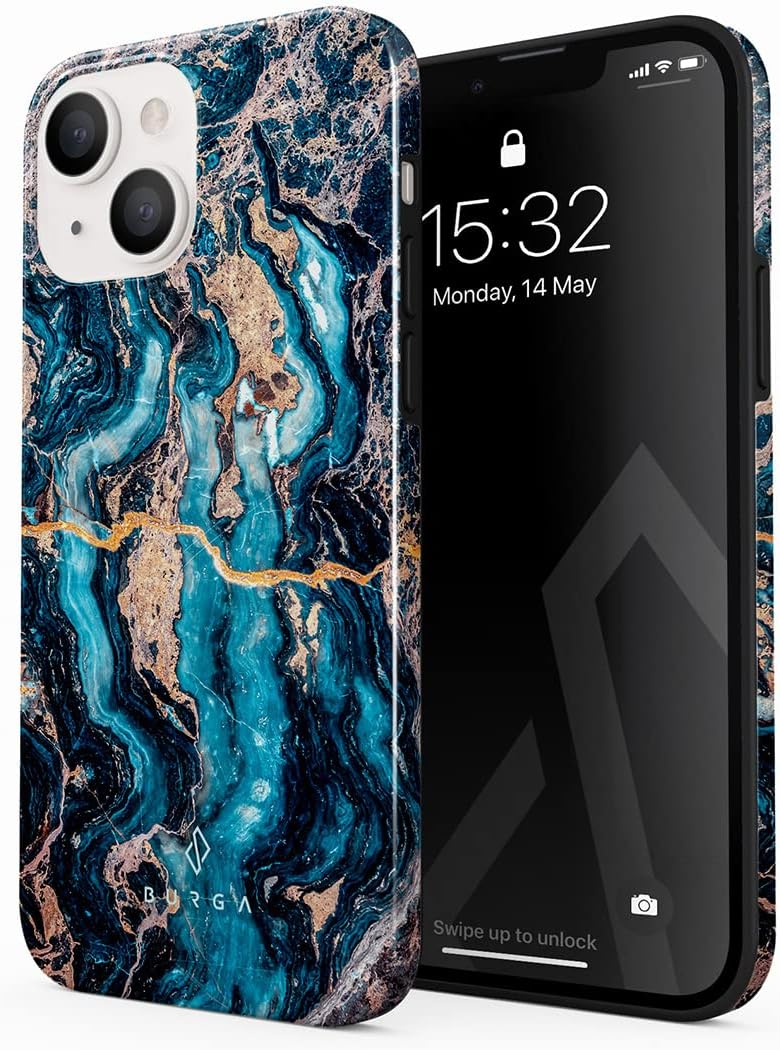BURGA phone compatible with iPhone 15 PRO mixed double-layer hard shell+silicone protective case black polka dot pattern_voghion.com