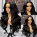 Glueless Transparent Lace Human Hair Wig Body Wave Closure Wigs For Women 150% 180% Density Brazilian Hair_voghion.com