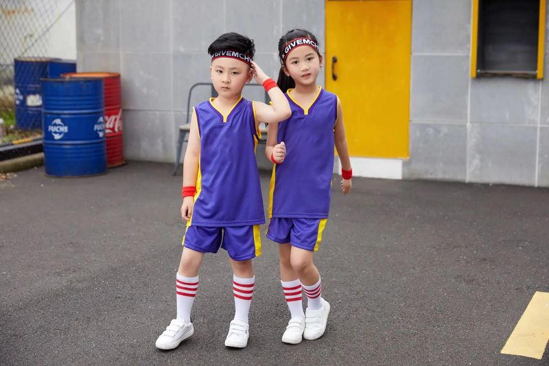 Kinder kleidung anzug schnell trocknend schweiß-absorbent junge mädchen Basketball Trikots set grundschule jersey spiel team_voghion.com