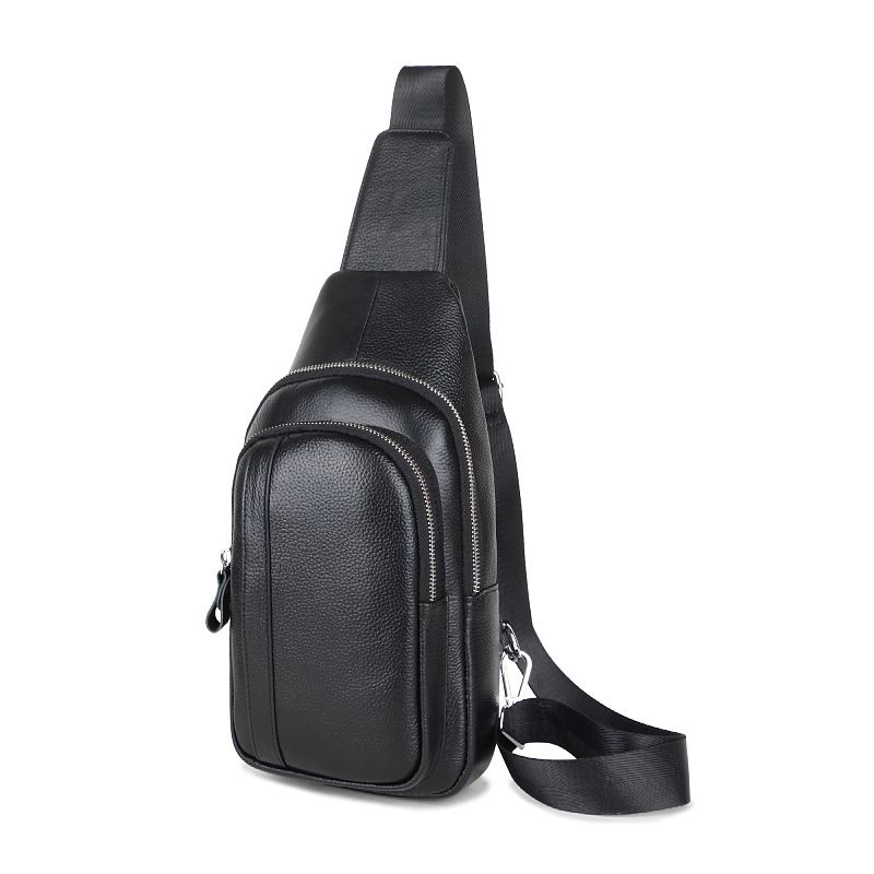 Il primo strato di borsa da petto da uomo in pelle di vacchetta, borsa a tracolla alla moda coreana, borsa a tracolla, borsa da lavoro alla moda, borsa casual per studenti_voghion.com