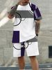 3D Digital Printed Men's Casual Short Sleeve And Shorts Set_voghion.com