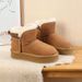 Women's Shoes Side-Zip Snow Boots – Shearling Lined Winter Shoes (Waterproof & Slip-Resistant)_voghion.com