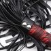 Sex Products Health Products Black Leather Red Silk Handle Whip Loose Whip_voghion.com