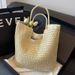 Summer Straw For Women 2025 New High-end Woven Large Capacity Handheld Tote Beach Bag_voghion.com