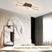 Glitzerlife Deckenlampe LED Schlafzimmer Deckenleuchte Wohnzimmer: Moderne Schlafzimmerlampe Schwarz 6W Küchenlampe Innen Wellen Design Wohnzimmerlampe 3000K_voghion.com