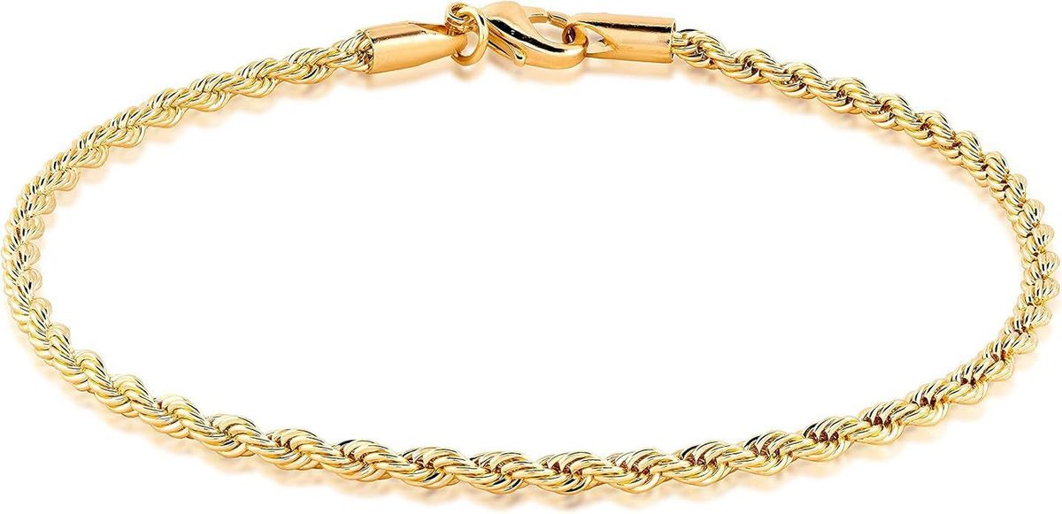 Catena cubana intrecciata a doppio strato, stile hip-hop versatile e minimalista coreano e giapponese, in oro e argento._voghion.com