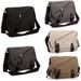 Lässige Mode Single Shoulder Crossbody Canvas Schwarz Street Travel Funktion Student Style Laptoptasche_voghion.com