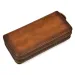 Neue Herren-Geldbörse, lange, pflanzlich gegerbte, gebürstete Business-Clutch aus echtem Leder mit doppeltem Reißverschluss und Handschlaufe_voghion.com