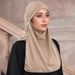 Malay New Crystal Face Cover Mask Convenient Fashion Simple Summer Solid Color Headscarf Casual Four Seasons Hijab_voghion.com
