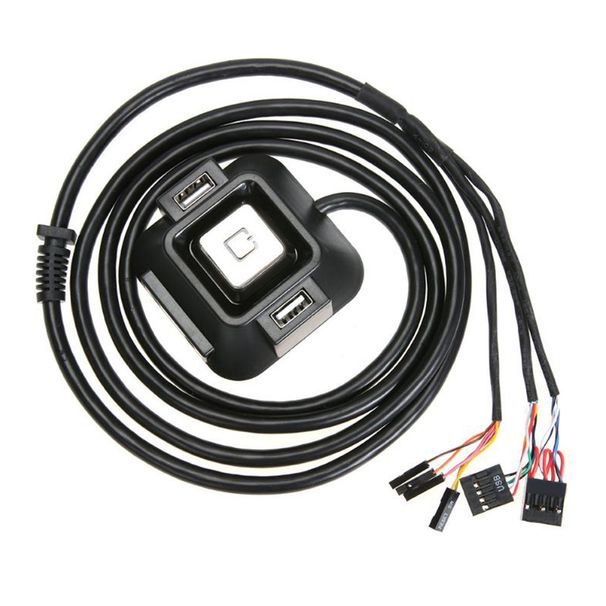 1.2m Desktop PC Button Practical Wear-resistant ABS Computer Reset Switch Block Extender for Office_voghion.com