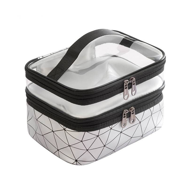Sac de maquillage transparent multifonction pour femmes, sac de voyage Portable de grande capacité, sac à cosmétiques en diamant, sac à cosmétiques étanche, nouvelle collection_voghion.com