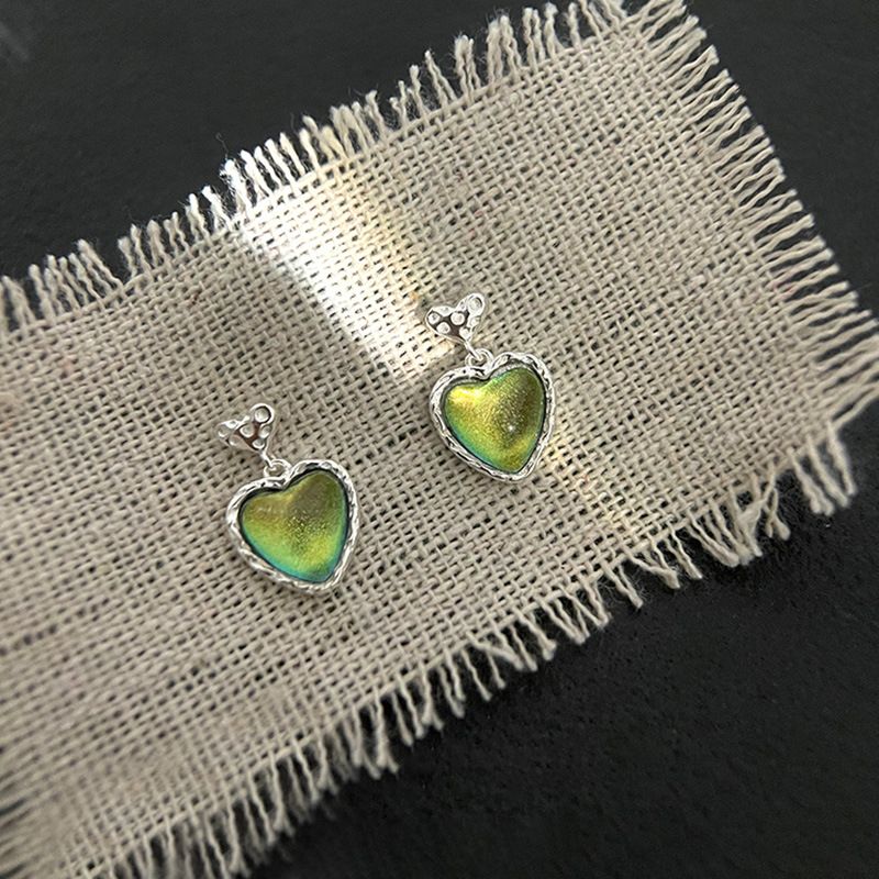 Boucles d'oreilles en pierre de lune en argent VENUS pour femmes et filles, cadeau d'amour, cœur, lave liquide, larmes de sirène, bijoux Dro_voghion.com