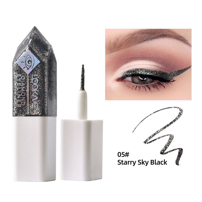 Star Diamond Sparkling Liquid eyeliner Pearl Eyeliner Makeup Travel Suit_voghion.com