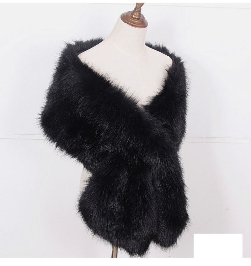 Hair collar shawl Hair large shawl Women's stage dinner dress cape scarf bib false collar_voghion.com