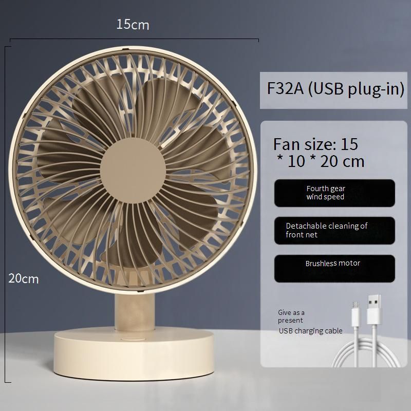​​USB Desk Fan - Portable & Rechargeable Mini Fan For Office Dormitory & Home Use​_voghion.com