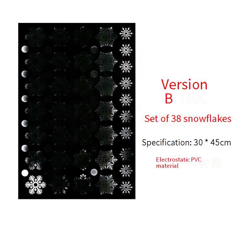 Abnehmbare, statisch haftende Schneeflocken-Fensteraufkleber – Weihnachtsdekoration für Glastüren und Wände_voghion.com