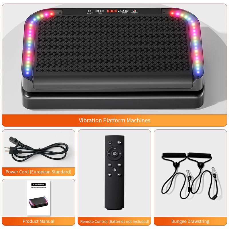 Vibrationsplatte Für Zuhause Doppelmotoren Für Abnehmen & Ganzkörpertraining - Massagegerät 440 LBS Kapazität - Home Workout Geräte_voghion.com