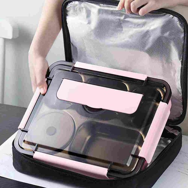 Contenitore per il pranzo portatile giapponese in acciaio inossidabile, contenitore per alimenti per bambini, contenitore per snack e pranzo isolato, contenitore per bento a prova di perdite_voghion.com