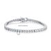 Brass Casual Classic Style Shiny Round Plating Inlay Zircon Tennis Bracelet_voghion.com
