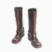 Knight boots chunky heel mid-height new square head motorcycle boots_voghion.com