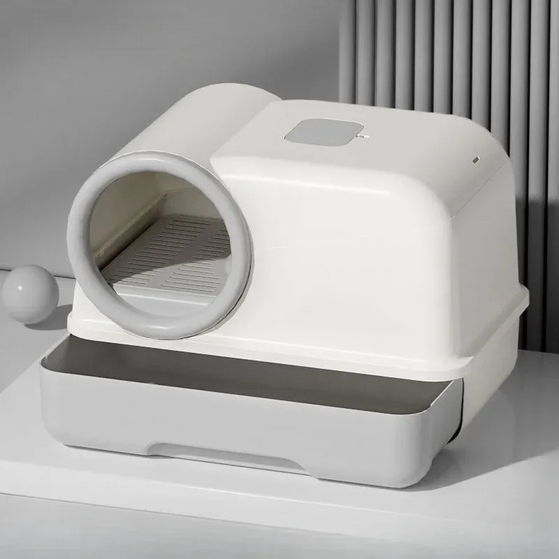 Plastic Fully Enclosed Milk Cake, Oversized Corridor Drawer, Cat Litter Box, Anti Sand And Anti Odor Toilet For Cats Cat Sandbox_voghion.com