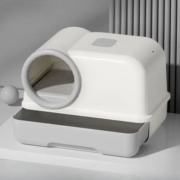 Plastic Fully Enclosed Milk Cake, Oversized Corridor Drawer, Cat Litter Box, Anti Sand And Anti Odor Toilet For Cats Cat Sandbox_voghion.com