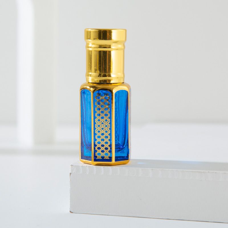 Acessórios para perfumes Frasco de perfume dourado colorido Frasco de vidro com esferas para cosméticos Frasco de perfume com esferas Frasco de óleo essencial de 6 ml_voghion.com