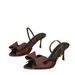 Women's Shoes New Bow Decorated Mule Stiletto Heels Pointed Toe Strappy Sandals For Women_voghion.com