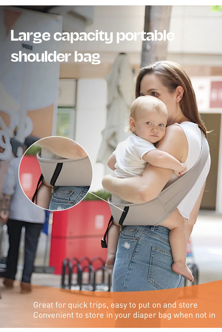 Ceinture d'épaule pour bébé Tabouret de taille Sacs à dos Porte-bébés Porte-bébé léger à emboîtement frontal Outil de calin pour bébé Tabouret d'assise pour bébé_voghion.com