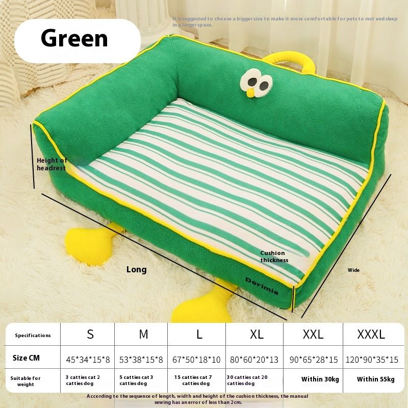 Tapis pour chien entièrement amovible au design de dessin animé pour lit d'automne et d'hiver_voghion.com