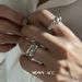Anello coreano Dongdaemun, design femminile di nicchia, personalità semplice, regolabile, aperto, tendenza_voghion.com