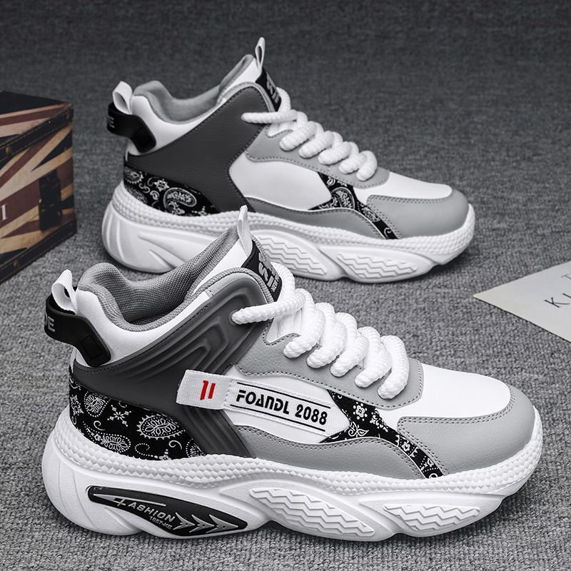 High top men's shoes autumn and winter all match students leisure real combat basketball running shoes_voghion.com