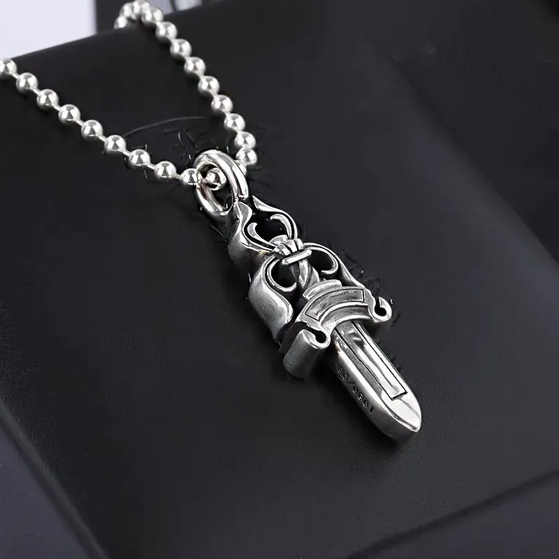 Collane di alta qualità vintage in argento sterling per donne e uomini, con ciondolo a forma di scheletro, girocollo, gioielli di design Chromely_voghion.com