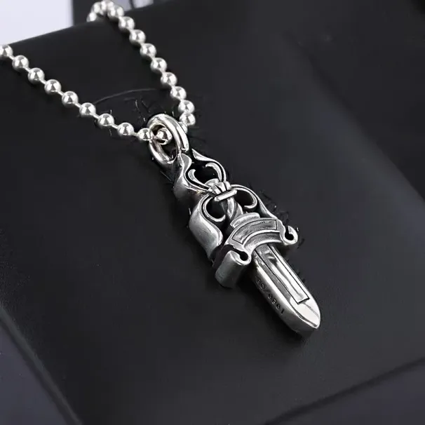 Collane di alta qualità vintage in argento sterling per donne e uomini, con ciondolo a forma di scheletro, girocollo, gioielli di design Chromely_voghion.com