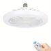 1pc Ceiling Fan With Light, Modern 18inch Remote Control Enclosed Low Profile Ceiling Fan With Light 3 Speed LED Dimming 3 Colors 8 Invisible Bladel_voghion.com
