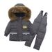 Premium Baby & Toddler Winter Outfit Set - Warm Hooded Down Jacket With Detachable Pants (80cm, 1-3 Years) - Soft & Lightweight For Boys & Girls_voghion.com