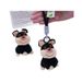 Cute Bee Puppy Bag Pendant For Girls Plush Doll Keychain Toy Niche High-end Backpack Decoration_voghion.com